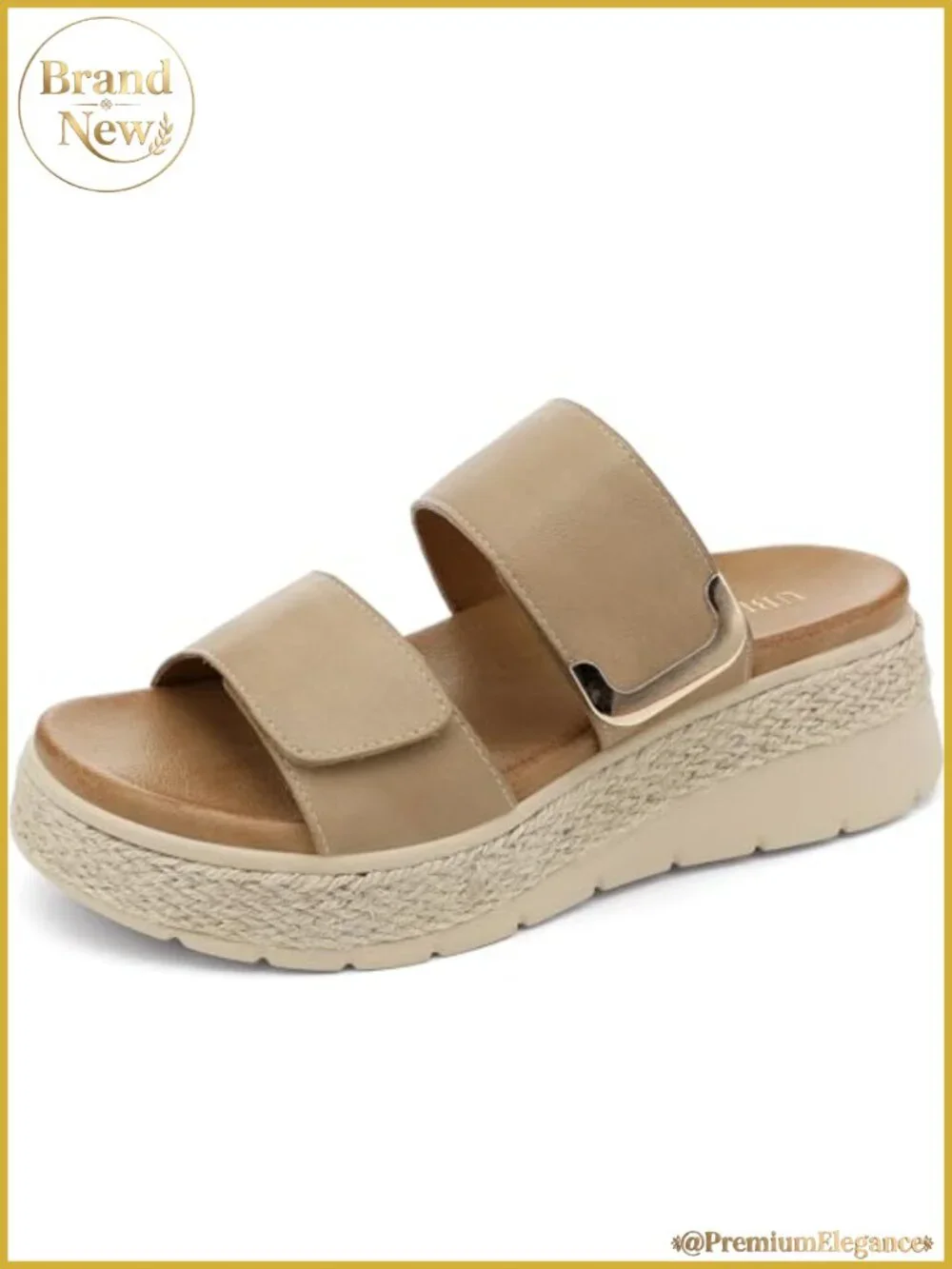 Womens Platform Wedge Sandals Orthopedic Arch Support Slip-On Espadrille